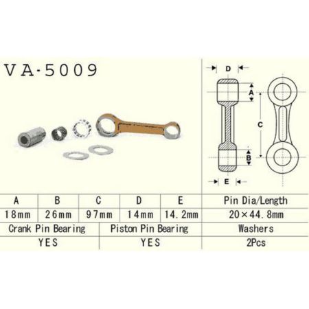 korbowód VESRAH HONDA cr 80/85 86-07