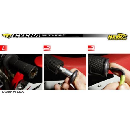 Końcówki kierownicy CYCRA czarne