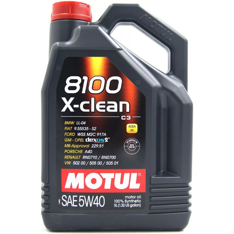 Olej silnikowy MOTUL x-clean 8100 5w40 c3 5l