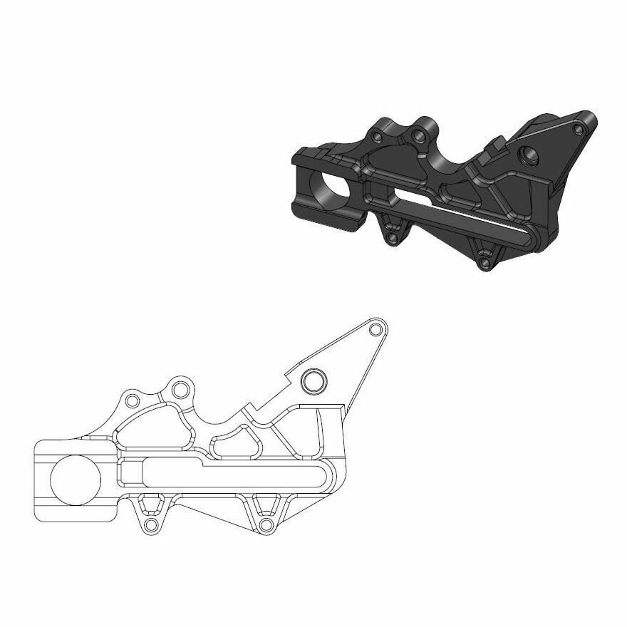 Adapter zacisku hamulca MOTO-MASTER black