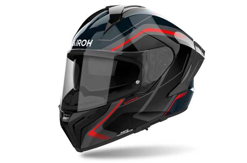 Kask AIROH MATRYX WIDE RED GLOSS BLACK L