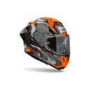 Kask AIROH GP 800 MUST ORANGE GLOSS BLACK L