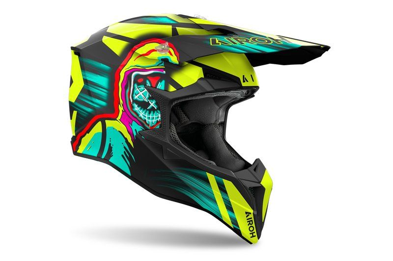Kask AIROH WRAAAP Cyber YELLOW MATT 2XL
