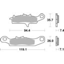 Klocki hamulcowe SBS OFFROAD CF MOTO CFORCE 400
