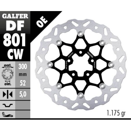 Tarcza hamulcowa GALFER WAVE 300 MM KTM DUKE 790