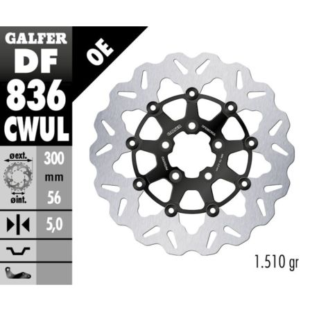 Tarcza hamulcowa GALFER WAVE 300 MM HARLEY 1750