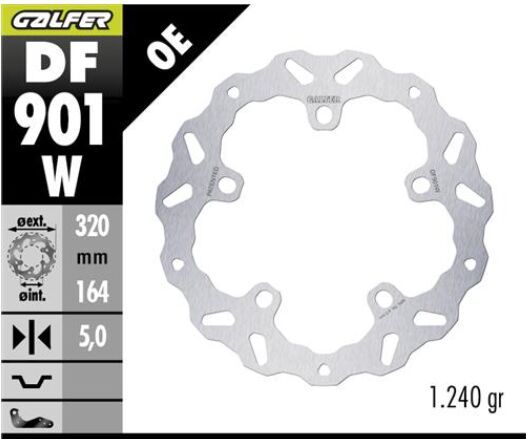 Tarcza hamulcowa GALFER WAVE 320 MM HARLEY 1923