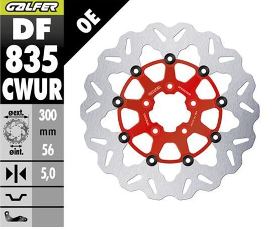 Tarcza hamulcowa GALFER WAVE 300 MM HARLEY 1690