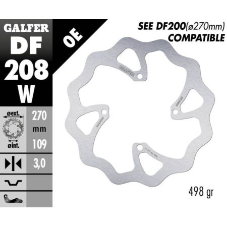 Tarcza hamulcowa GALFER WAVE 270 MM KAWASAKI KX