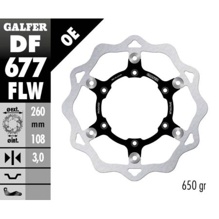 Tarcza hamulcowa GALFER WAVE 260 MM AJP PR4 125