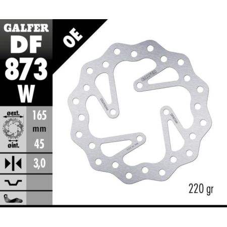 Tarcza hamulcowa GALFER WAVE 165 MM HUSQVARNA CR