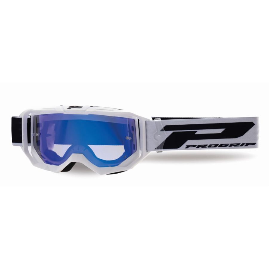 Gogle PRO GRIP 3300 MATT WHITE MIRROR BLUE