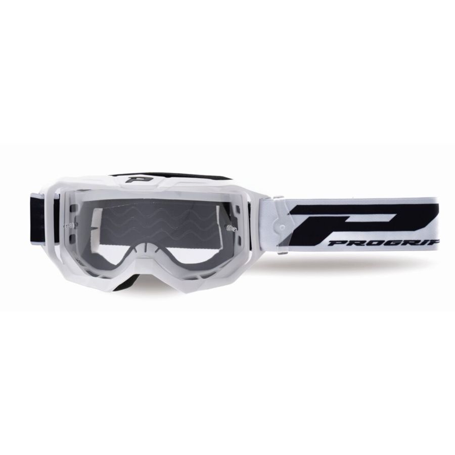 Gogle PRO GRIP 3300 MATT WHITE MIRROR CLEAR