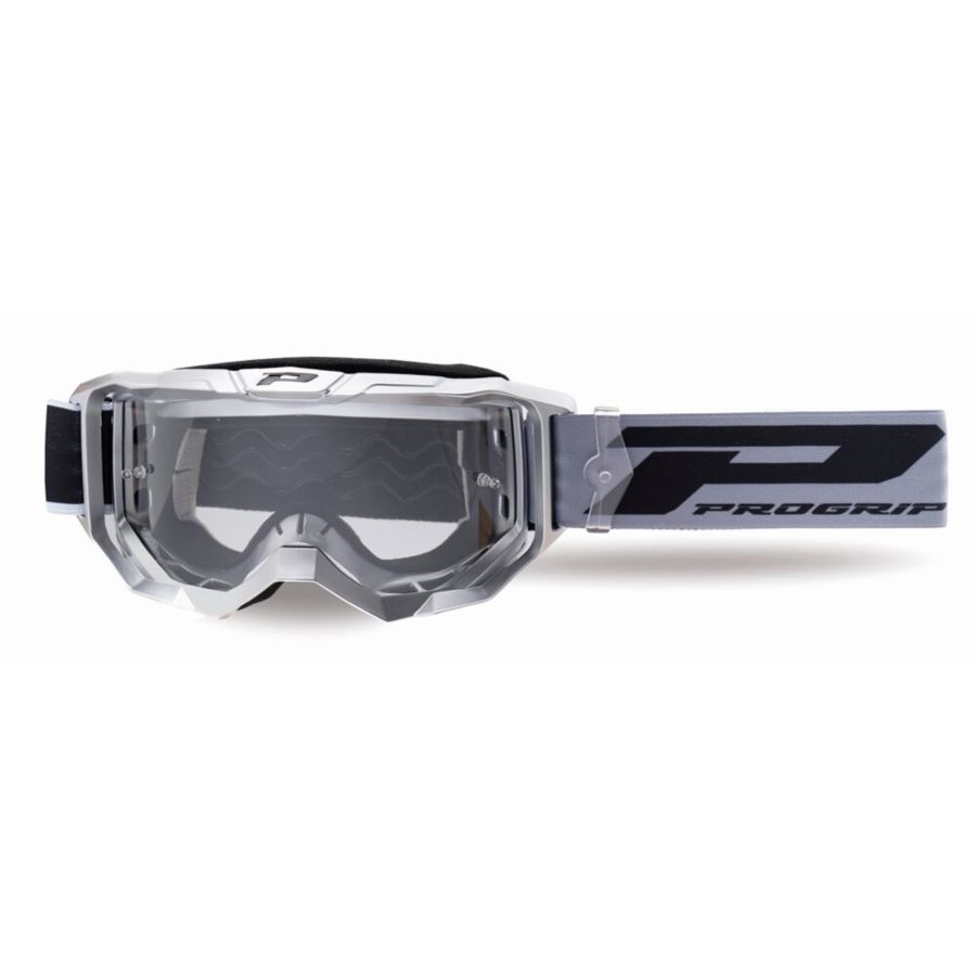 Gogle PRO GRIP 3300 MATT SILVER MIRROR CLEAR