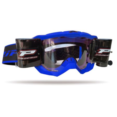 Gogle PRO GRIP 3300 MATT BLUE ROLL OFF XXL