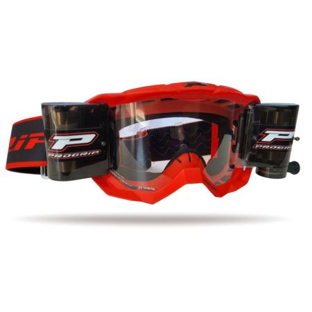 Gogle PRO GRIP 3300 MATT RED ROLL OFF XXL