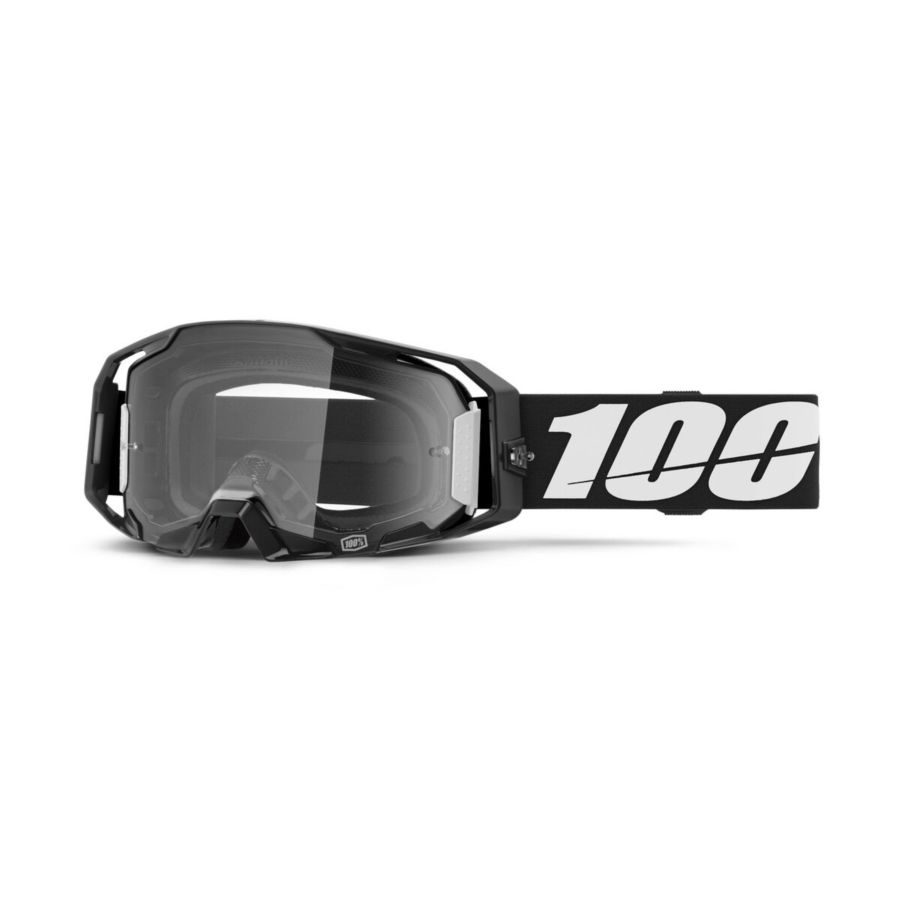 Gogle 100% ARMATIC black mirror clear