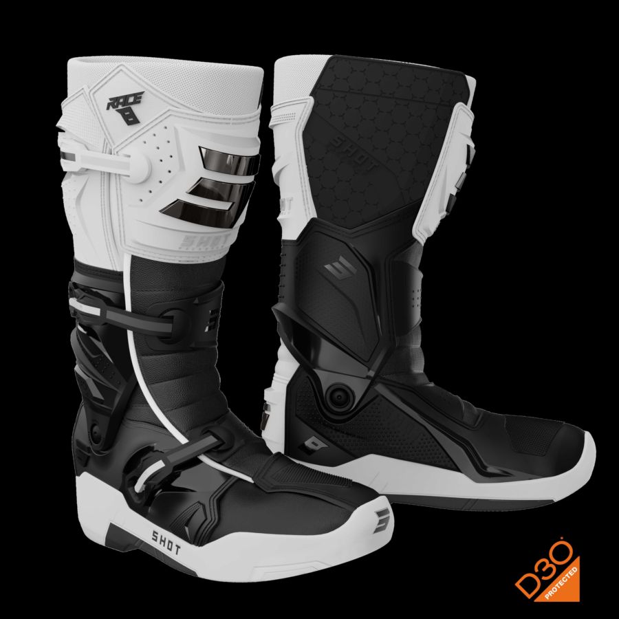 Buty SHOT RACE 8 WHITE_BLACK_CHROME 48