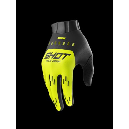 Rękawiczki SHOT RACE KID EVO NEON_YELLOW 10-11