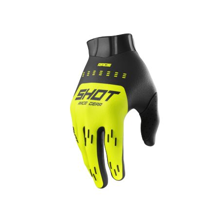 Rękawiczki SHOT RACE KID EVO NEON_YELLOW 10-11