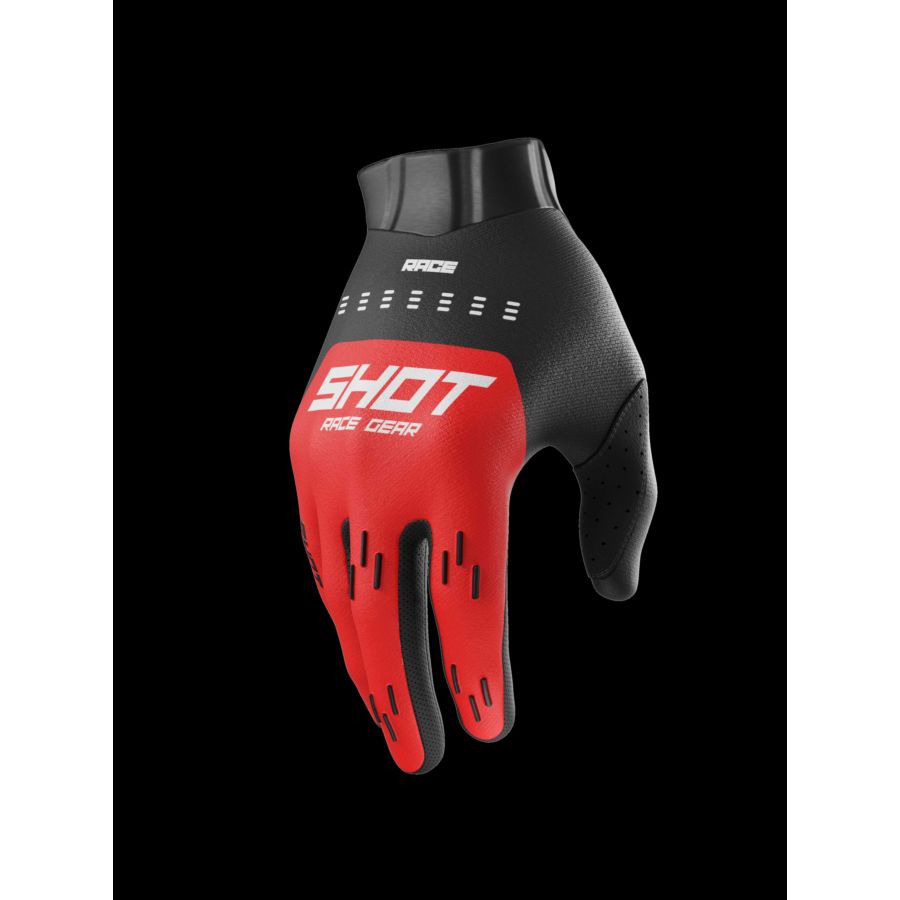 Rękawiczki SHOT RACE KID EVO RED 8-9