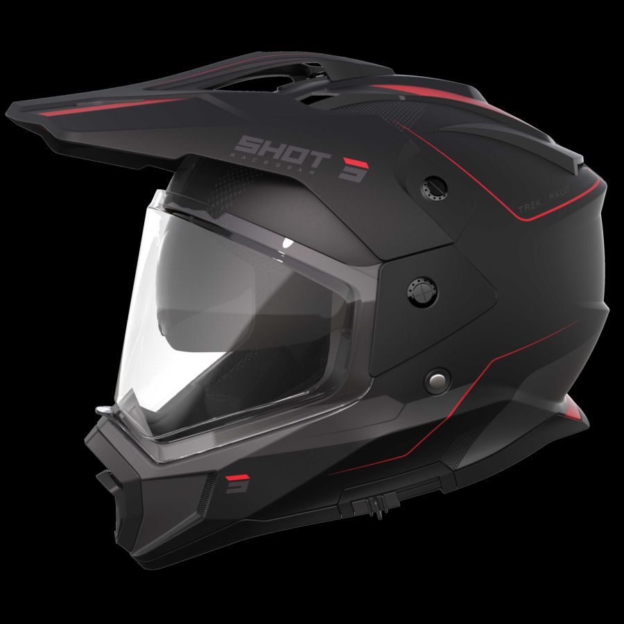 Kask SHOT TREK MAX VISION RALLY BLACK_RED_MATT XL
