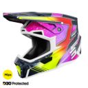 Kask SHOT LITE RACING BLUE_NEON_YELLOW_PEARLY M