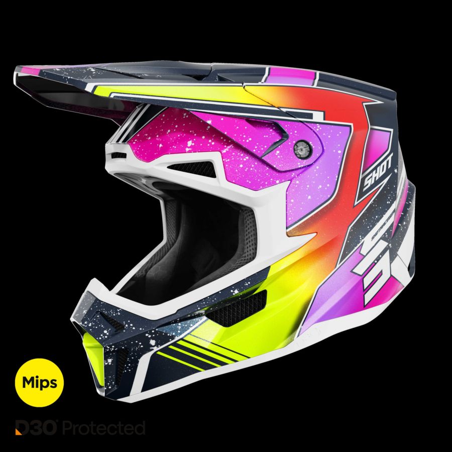 Kask SHOT LITE RACING BLUE_NEON_YELLOW_PEARLY L