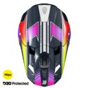 Kask SHOT LITE RACING BLUE_NEON_YELLOW_PEARLY L