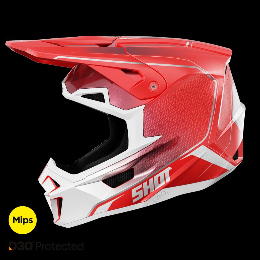 Kask SHOT LITE CHALLENGER RED_PEARLY 2XL