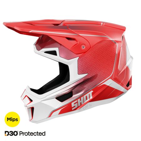 Kask SHOT LITE CHALLENGER RED_PEARLY 2XL