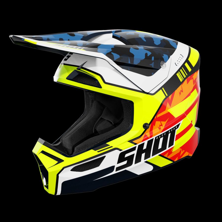 Kask SHOT FURIOUS FLASH BLUE_NEON_YELLOW_GLOSSY L