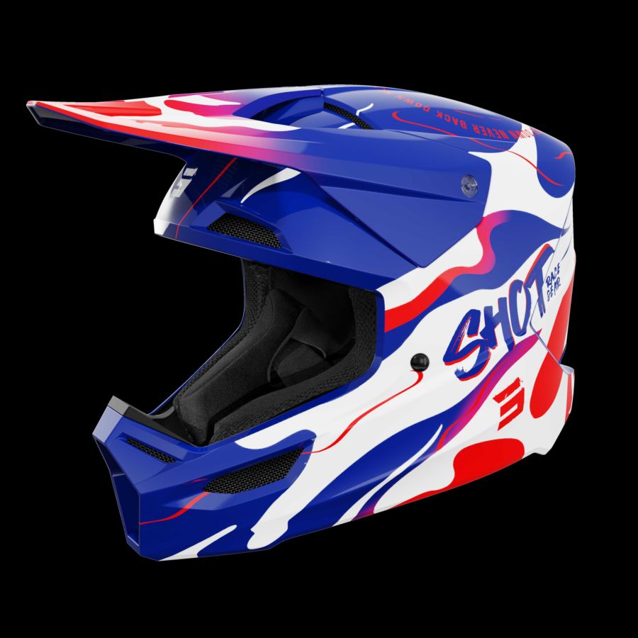 Kask SHOT FURIOUS KID BEAST BLUE_RED_GLOSSY YS