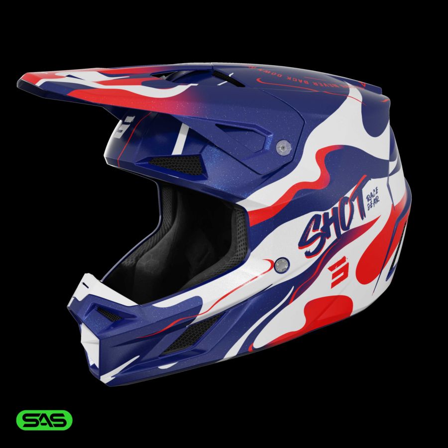 Kask SHOT SPEED BEAST BLUE_RED_PEARLY XS