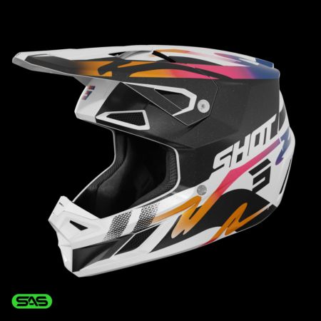 Kask SHOT SPEED WAVE BLACK_WHITE_PEARLY M