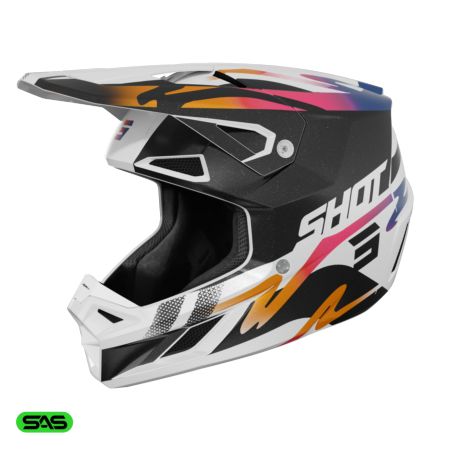 Kask SHOT SPEED WAVE BLACK_WHITE_PEARLY M