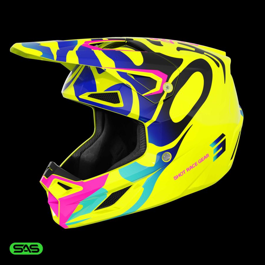 Kask SHOT SPEED KID GHOST NEON_YELLOW_GLOSSY YM