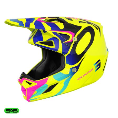 Kask SHOT SPEED KID GHOST NEON_YELLOW_GLOSSY YM