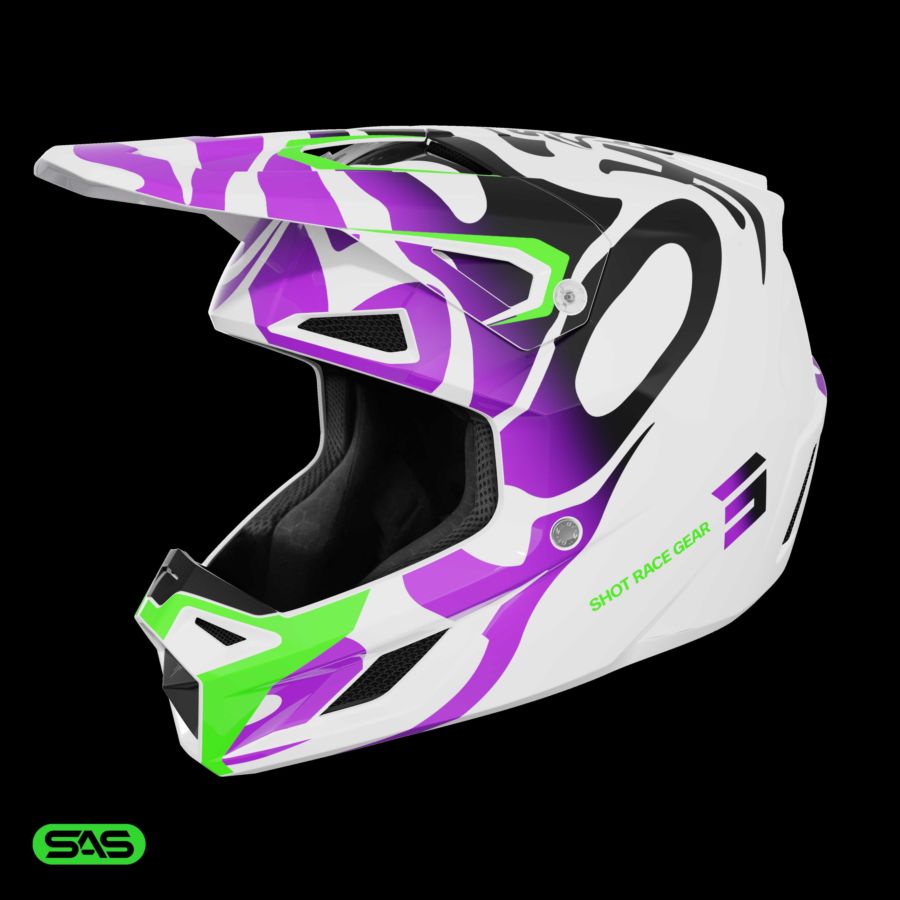 Kask SHOT SPEED KID GHOST PURPLE_GLOSSY YM