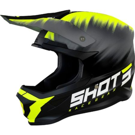 Kask SHOT FURIOUS VERSUS neon yellow matt XXL