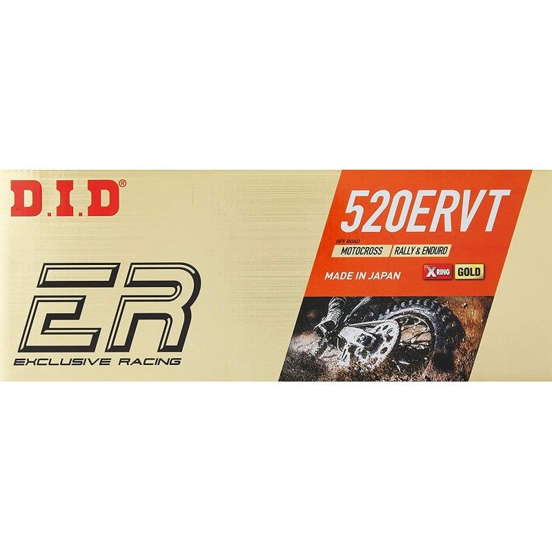 Łańcuch DID 520 ervt-118 x-ring złoty + zakuwka