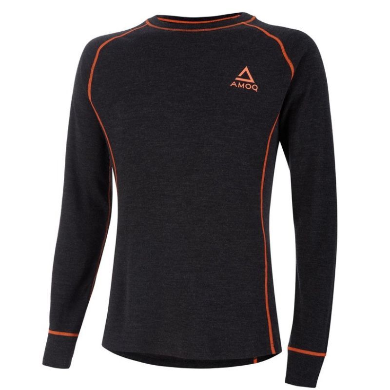 Bluza termoaktywna AMOQ 100% Merino Szary/Pom L