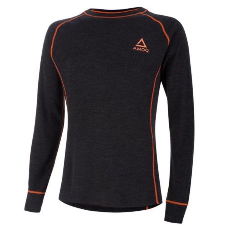 Bluza termoaktywna AMOQ 100% Merino Szary/Pom L