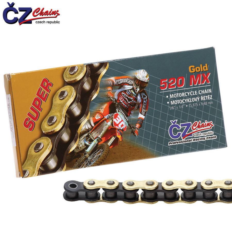 ŁAŃCUCH CZ 520 MX 116 OGNIW BEZORING