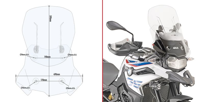 Szyba GIVI AF5127B BMW F 750 GS