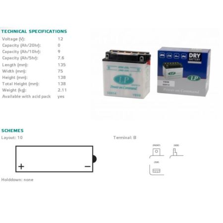 Akumulator LANDPORT yb9-b