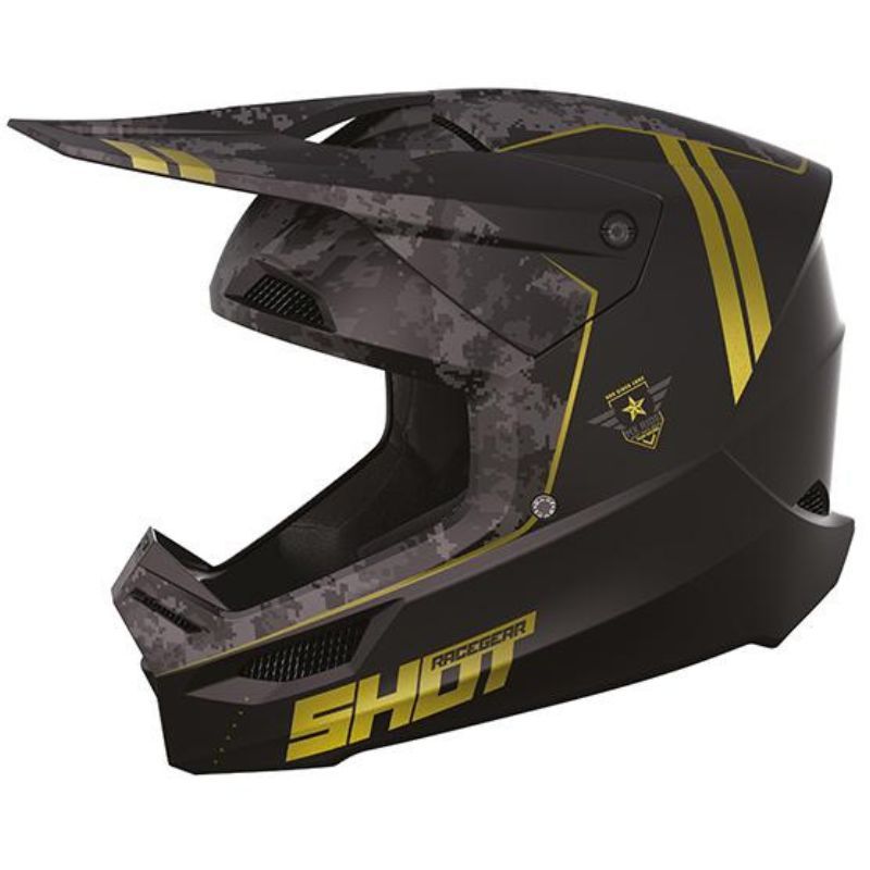 Kask SHOT furious Army gold matt XXL