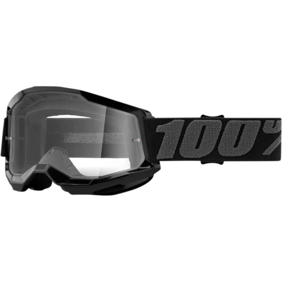 Gogle 100% STRATA 2 black clear + Zrywki RNR