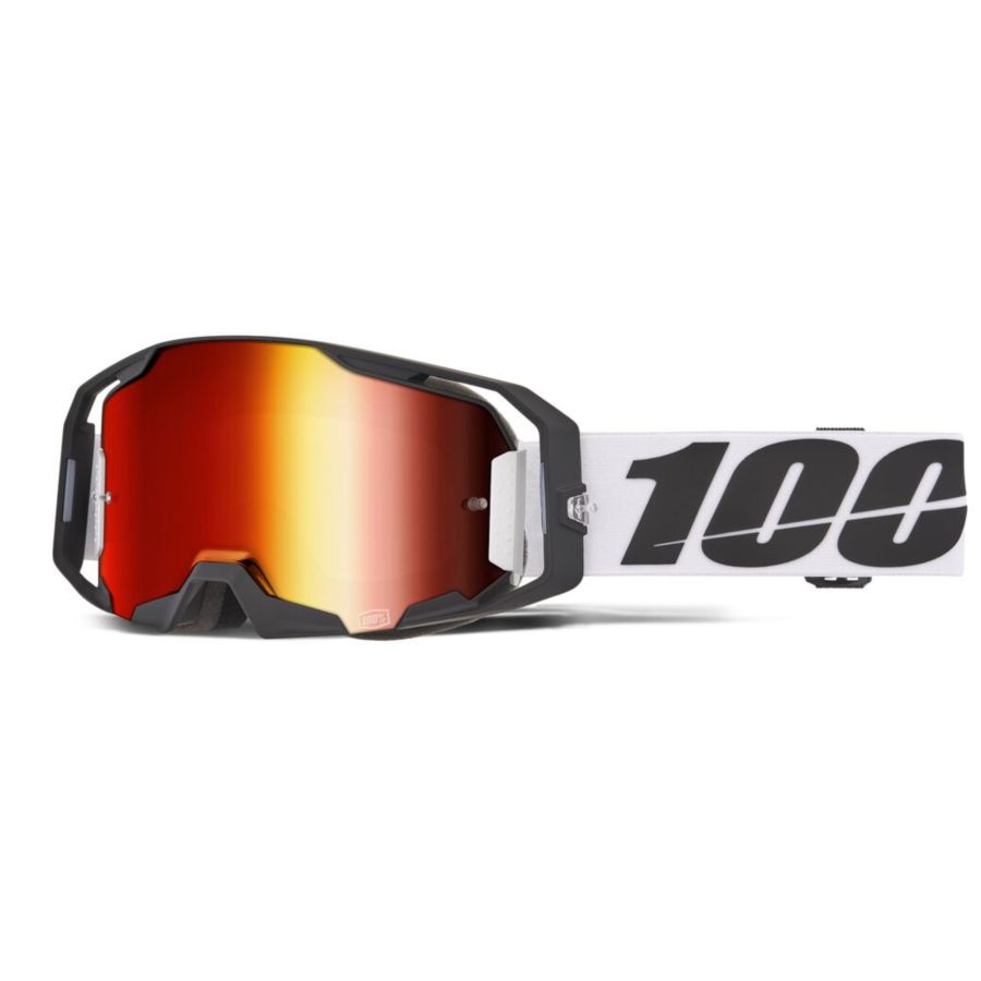Gogle 100% ARMATIC CALDWELL BLACK MIRROR RED
