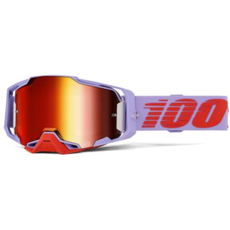 Gogle 100% ARMEGA FAUSTO PURPLE MIRROR RED